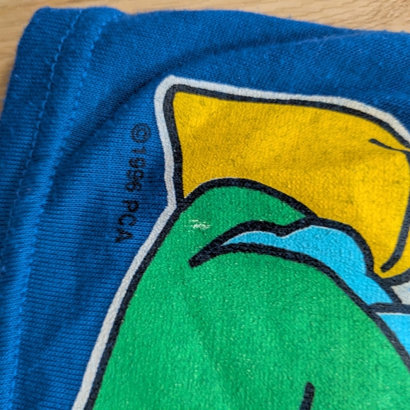 Vintage Colour-Block Dino At Work T-shirt - Picture 4 of 4